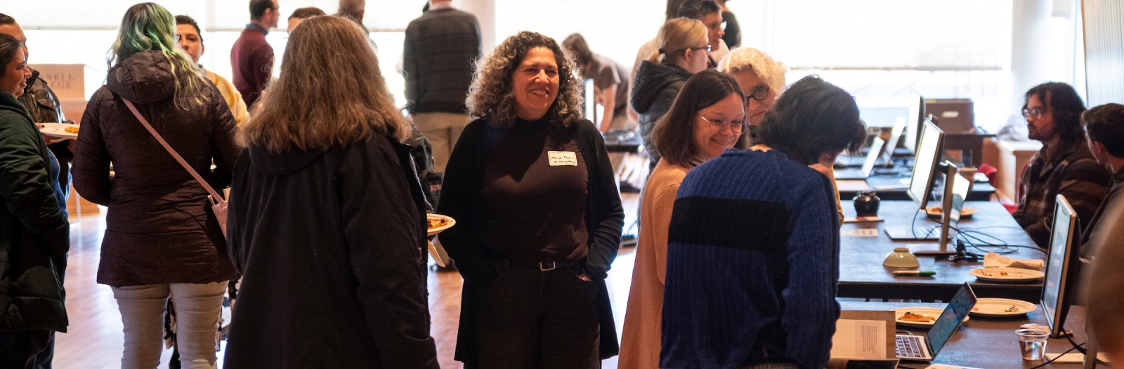 Grinnell Faculty and Staff at a conference on campus.